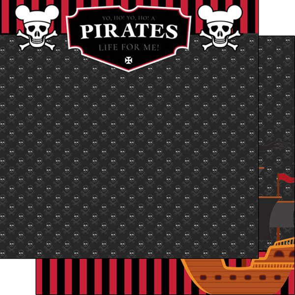 Magical PIRATES LIFE FOR ME 12"X12" Scrapbook Paper