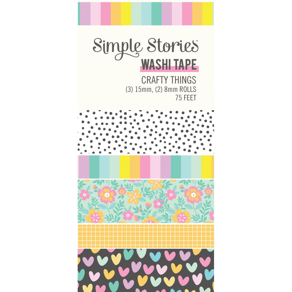 Simple Stories CRAFTY THINGS Washi Tape 5 Rolls