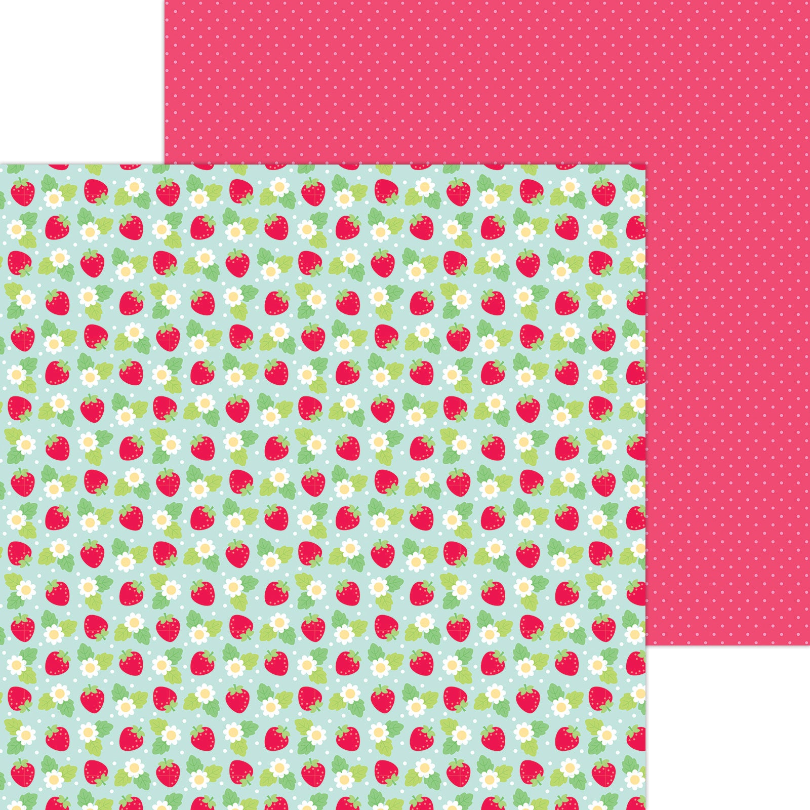 Doodlebug BERRY SWEET 12X12 Scrapbook Paper