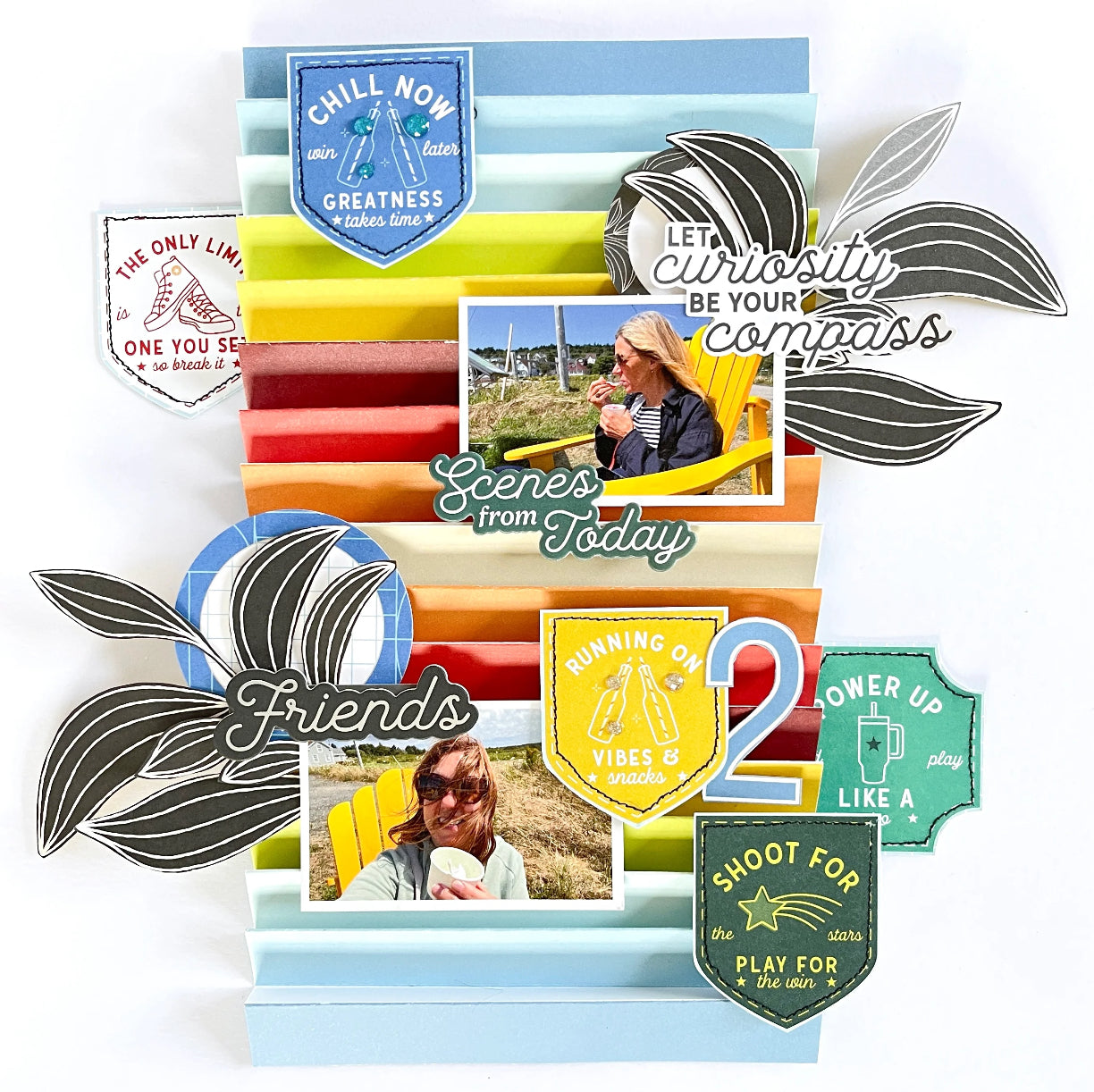 Pinkfresh Paige Evans LEGENDARY Chipboard Phrase Stickers 34pc