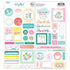 Pinkfresh Studio Delightful CARDSTOCK STICKERS 46pc