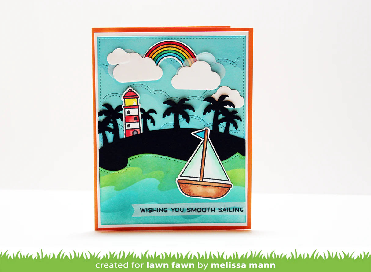Lawn Cuts PUFFY CLOUD BACKDROP PORTRAIT Custom Craft Die