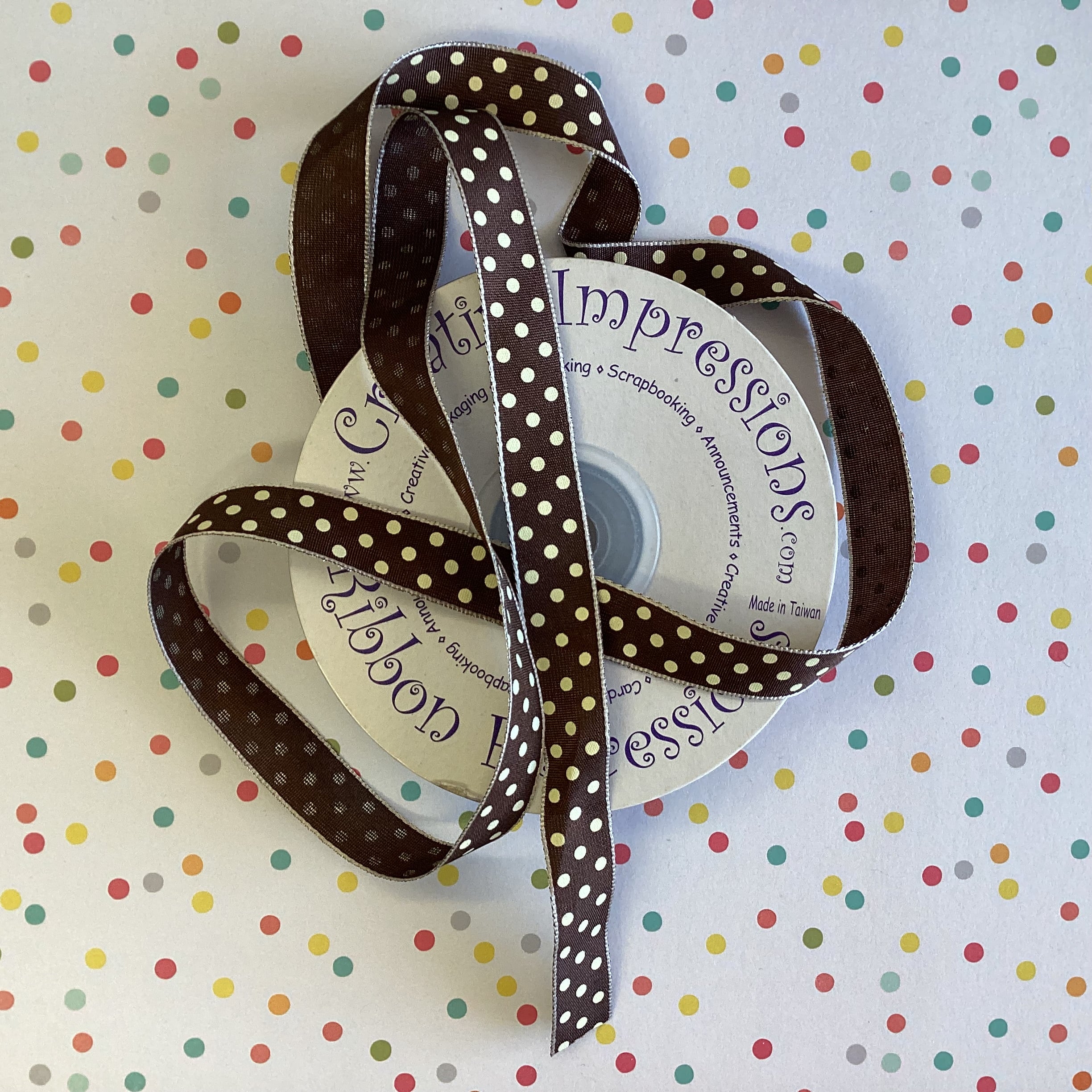 Creative 1/2" POLKA DOT RIBBON Trim 1 yard yd