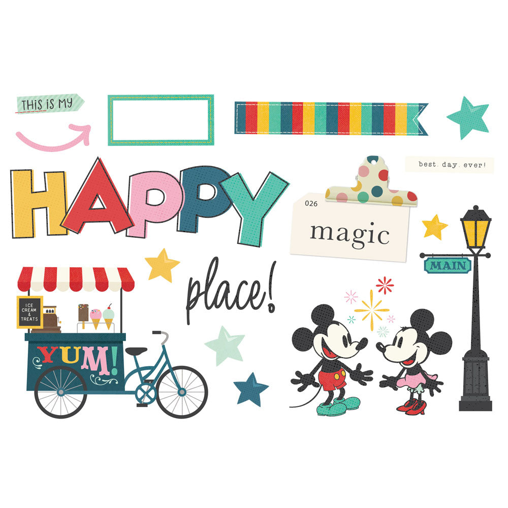 Simple Stories Simple Pages SAY CHEESE HAPPIEST PLACE Page Pieces