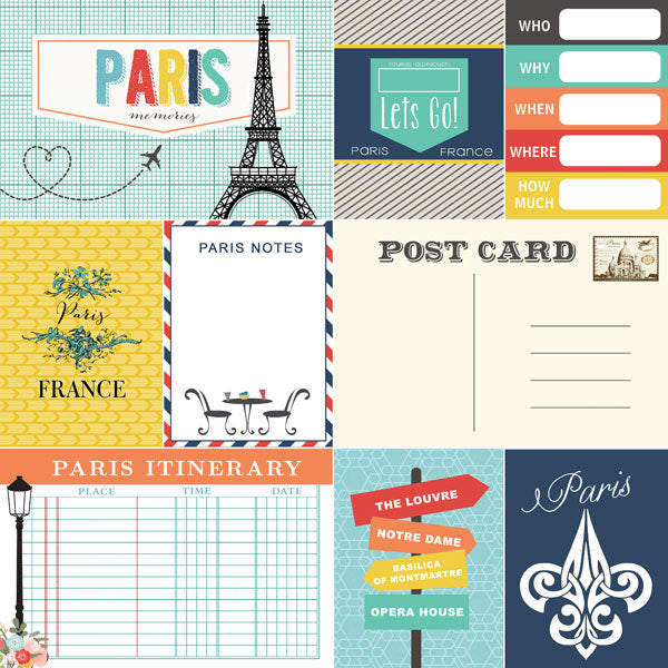 Scrapbooksrus PARIS MEMORIES 12”X12” Scrapbook Kit