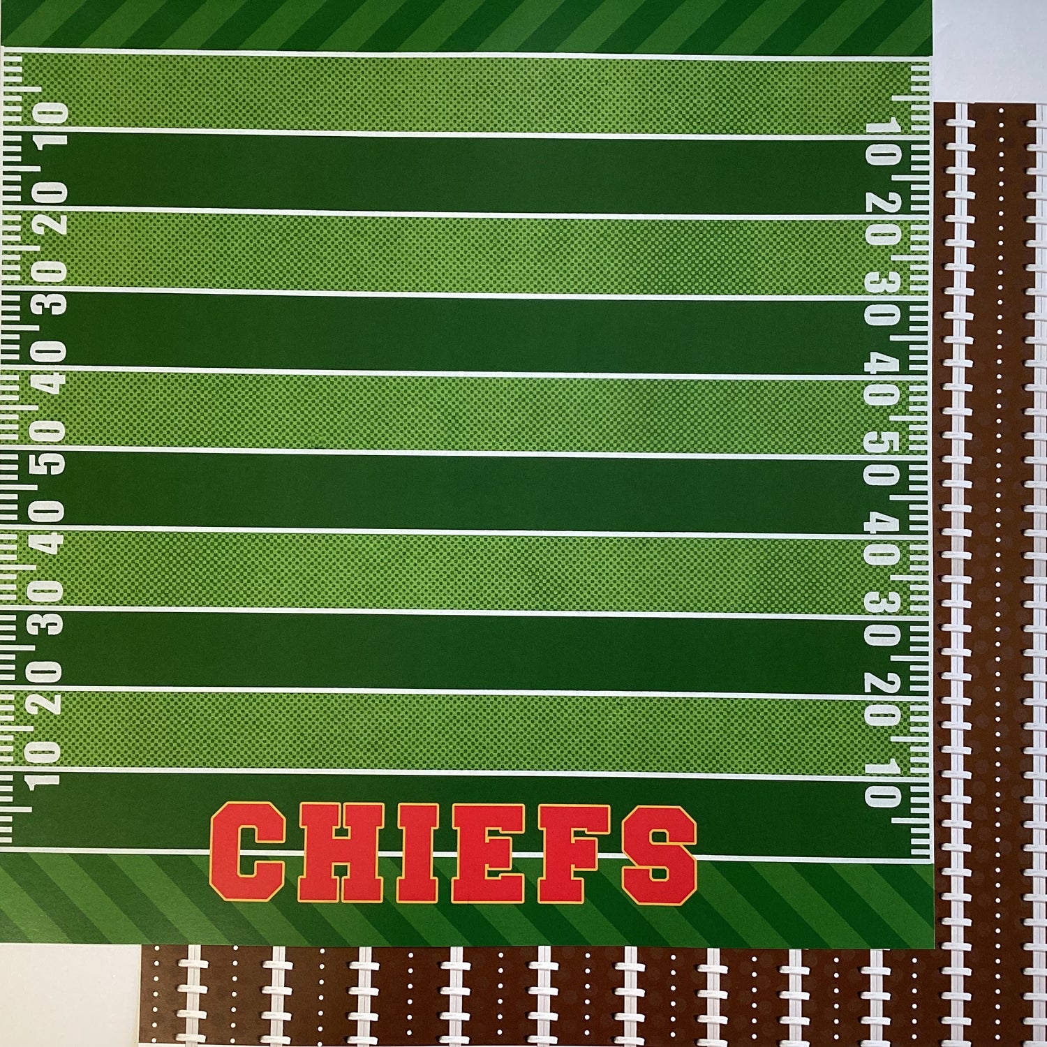 Scrapbooksrus CHIEFS FOOTBALL 12"X12" Scrapbook Paper Kit 12 Sheets