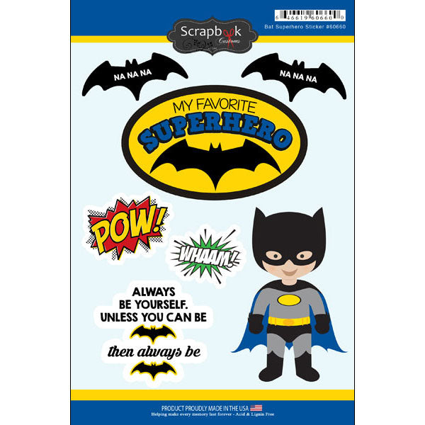 Superhero BAT KID 12”X12” Scrapbook Kit