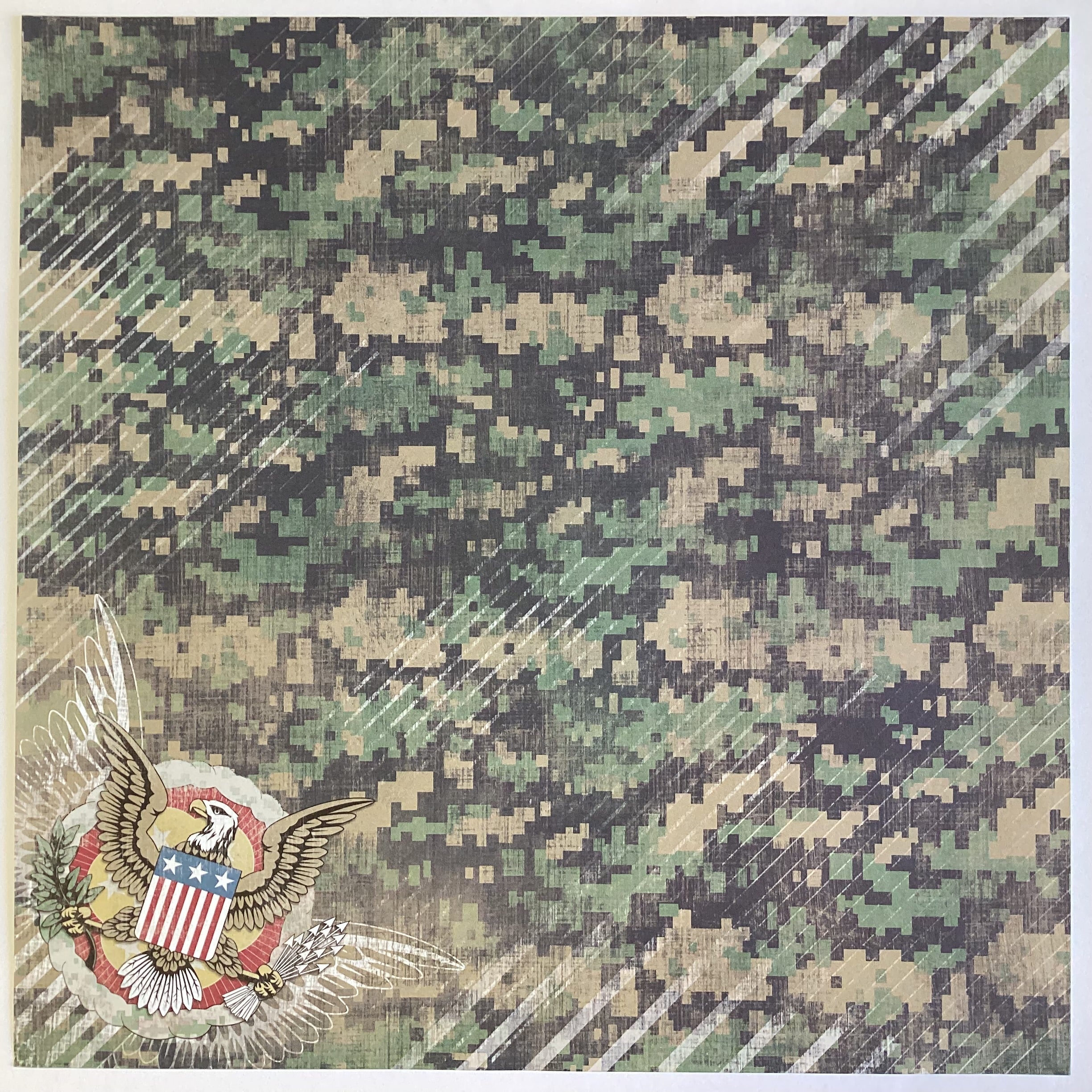 Karen Foster AMERICAN BRAVERY FREEDOM C 12"X12" Paper & Stickers 6pc