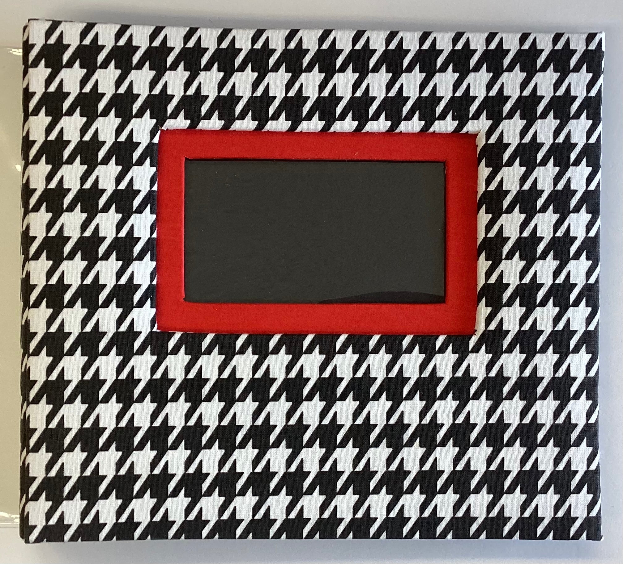 Postbound Album BLACK WHITE PATTERN Frame 8"X8" Scrapbook Memory Book