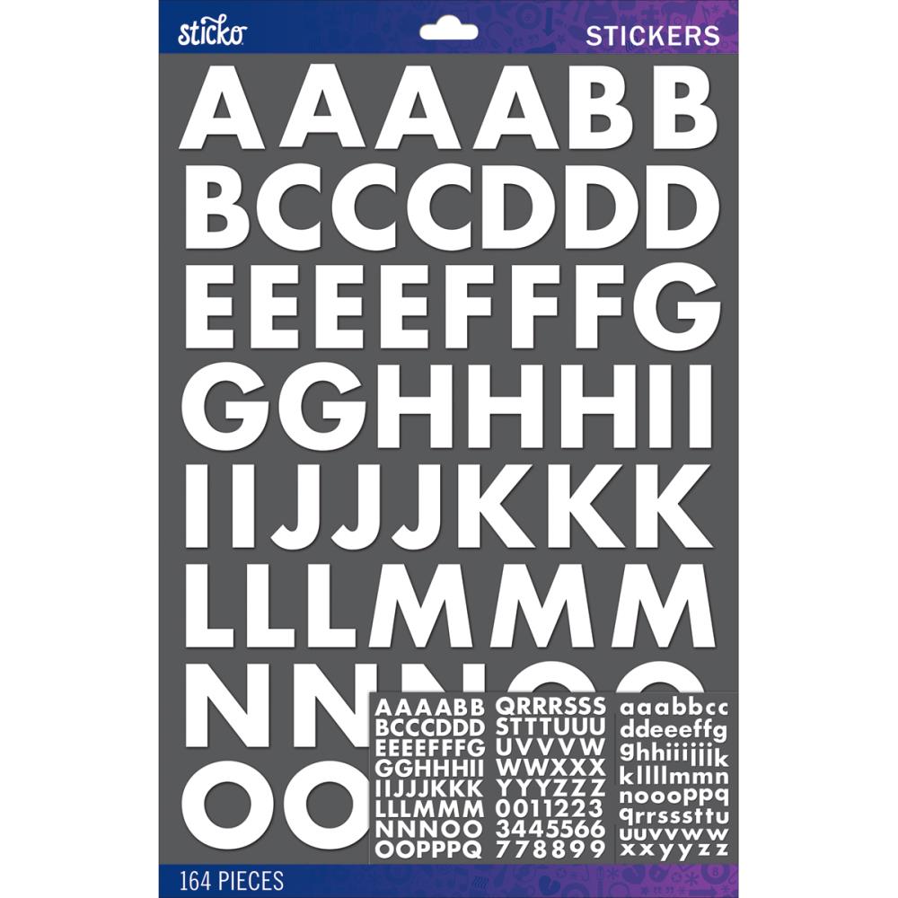 Sticko FUTURA BOLD LARGE Alphabet Stickers 164pc