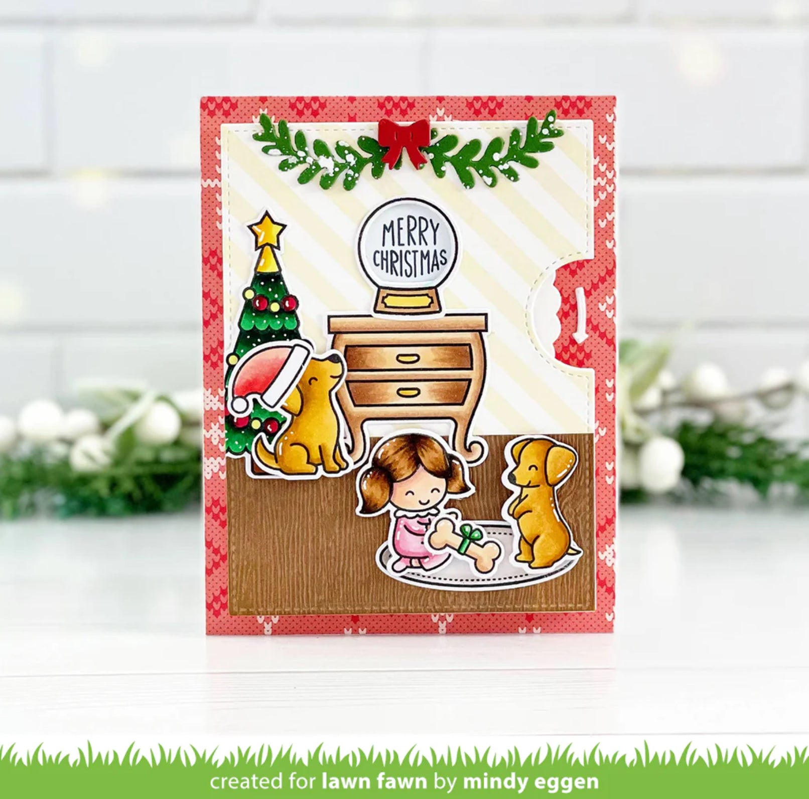 Lawn Fawn LITTLE SNOW GLOBE ADD-ON Clear Stamps 6pc