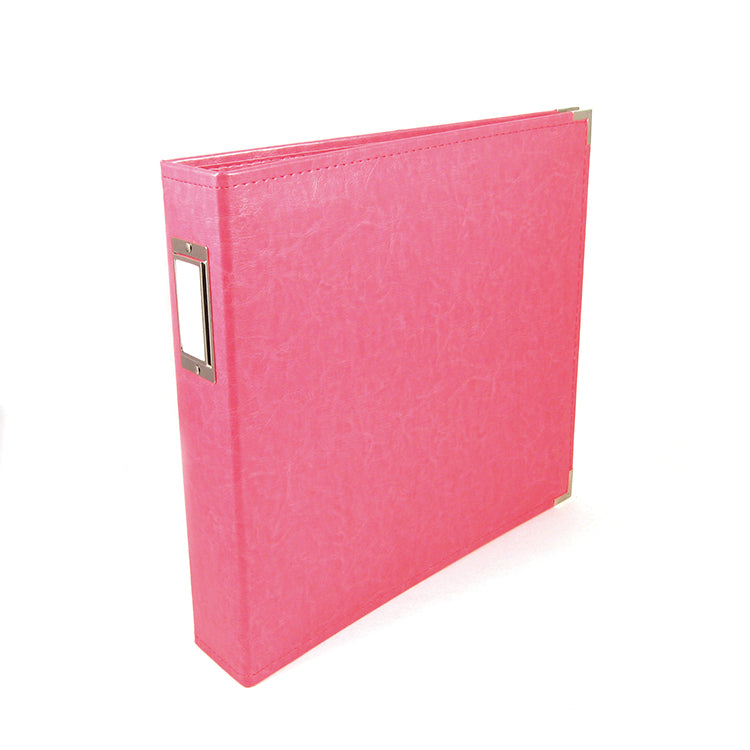 We R Classic Leather Album STRAWBERRY 12"X12" D Ring Memory Scrapbook