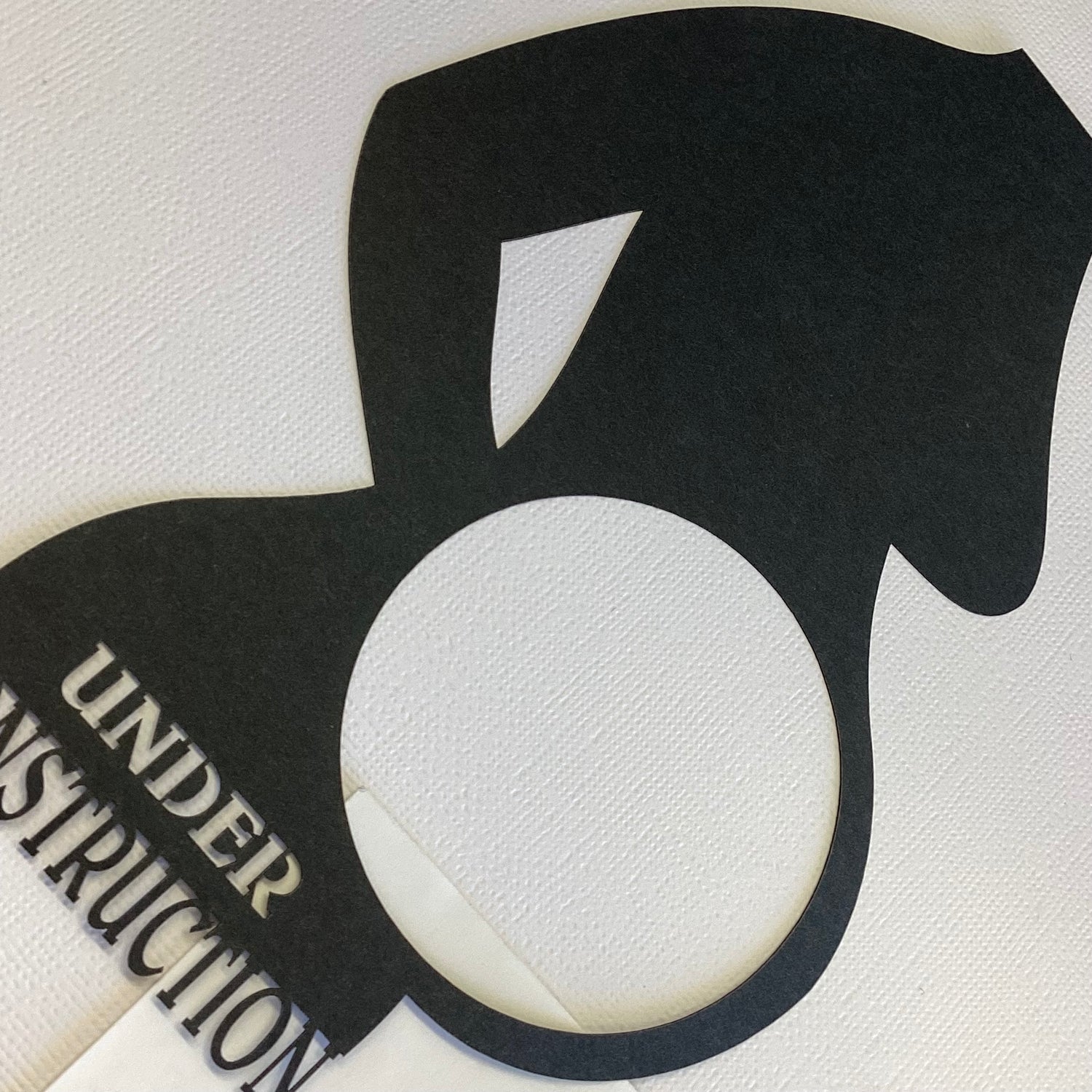 Laser Cut SONOGRAM UNDER CONSTRUCTION Diecut Title