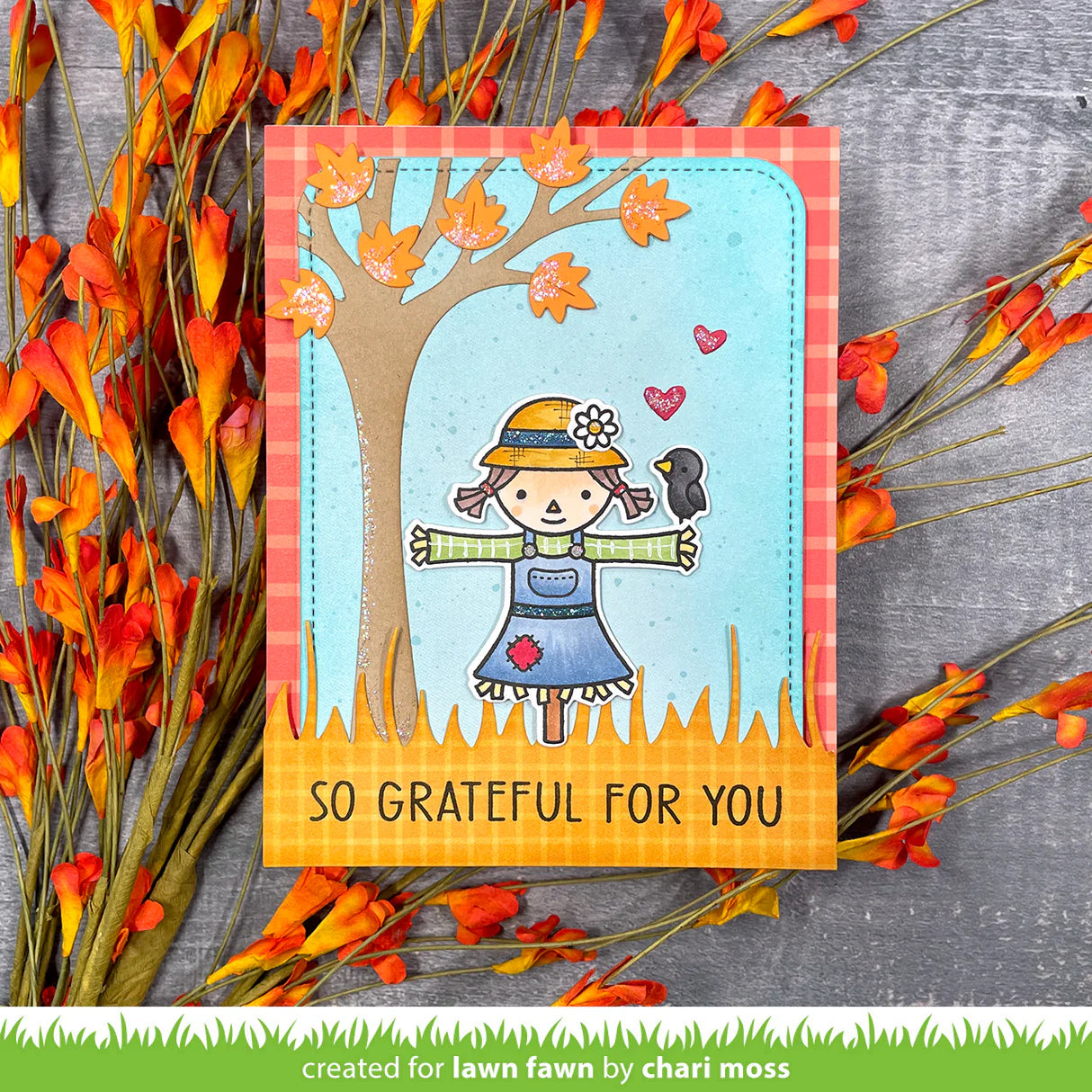 Lawn Fawn YOU CROW GIRL Stamp & Die Set
