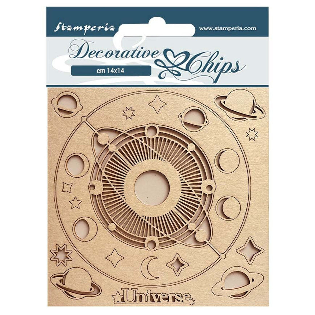 Stamperia Decorative Chips COSMOS INFINITY Universe SCB147 21pc