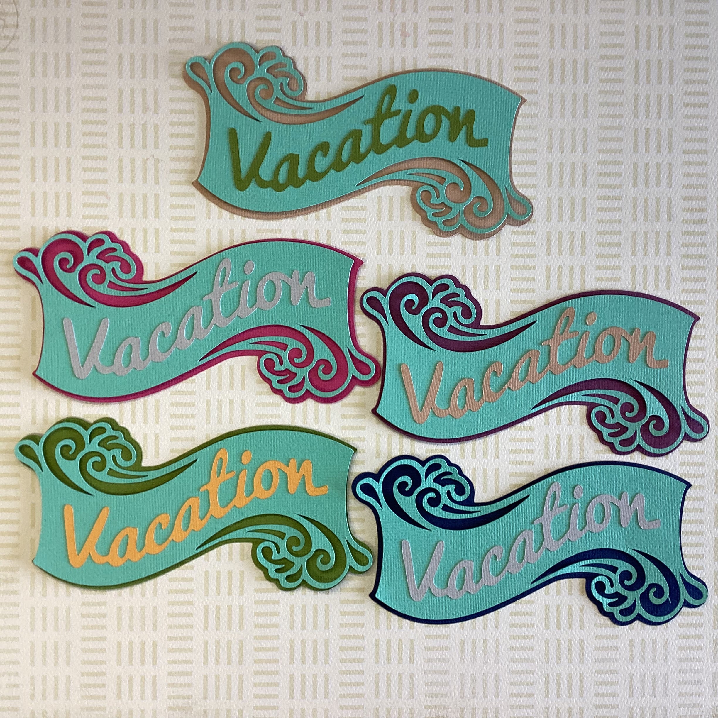 VACATION Travel Scrapbook Die Cuts