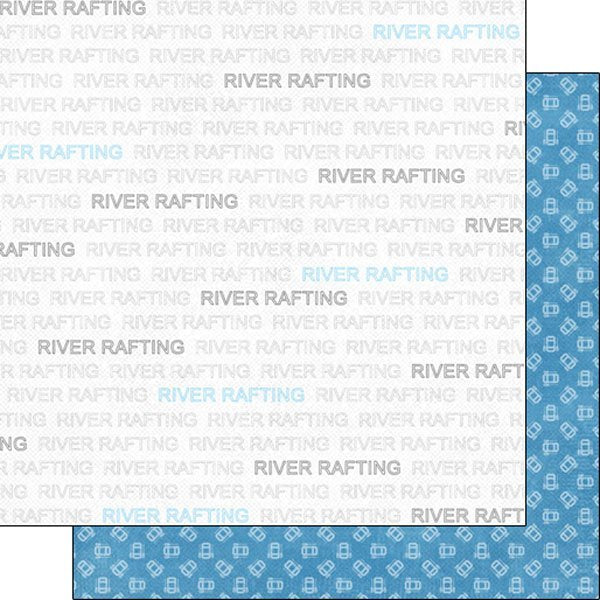 Scrapbook Customs RIVER RAFTING ADDICT 1 DS 12"X12" Paper