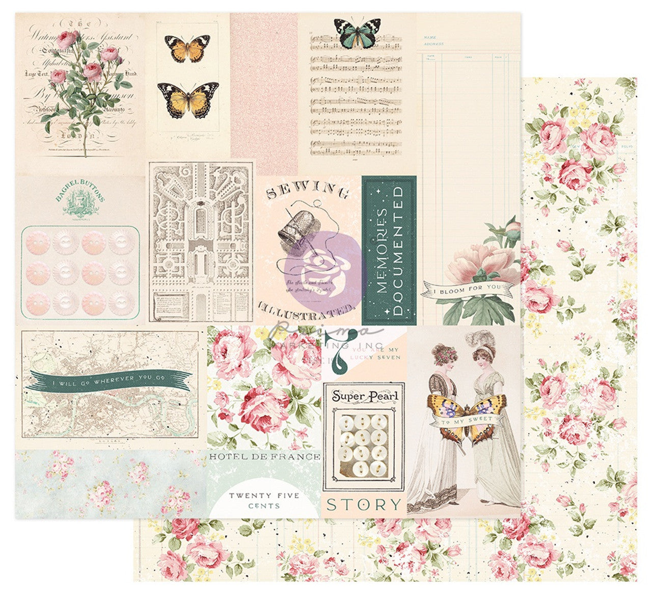 Prima MY SWEET COLLECTION 12"X12" Scrapbook Paper