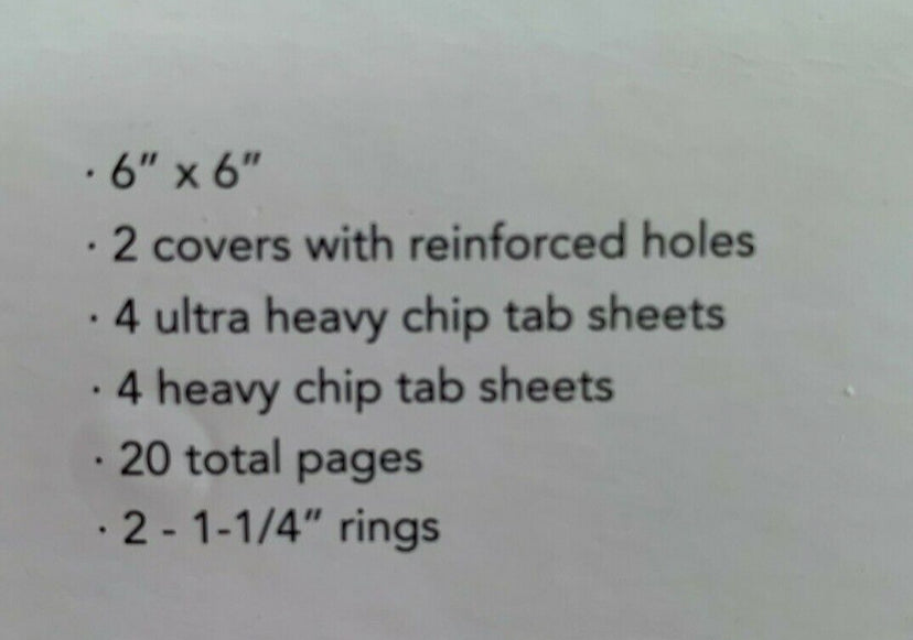 Doodlebug Plain & Simple SQUARE CHIPBOARD MINI ALBUM