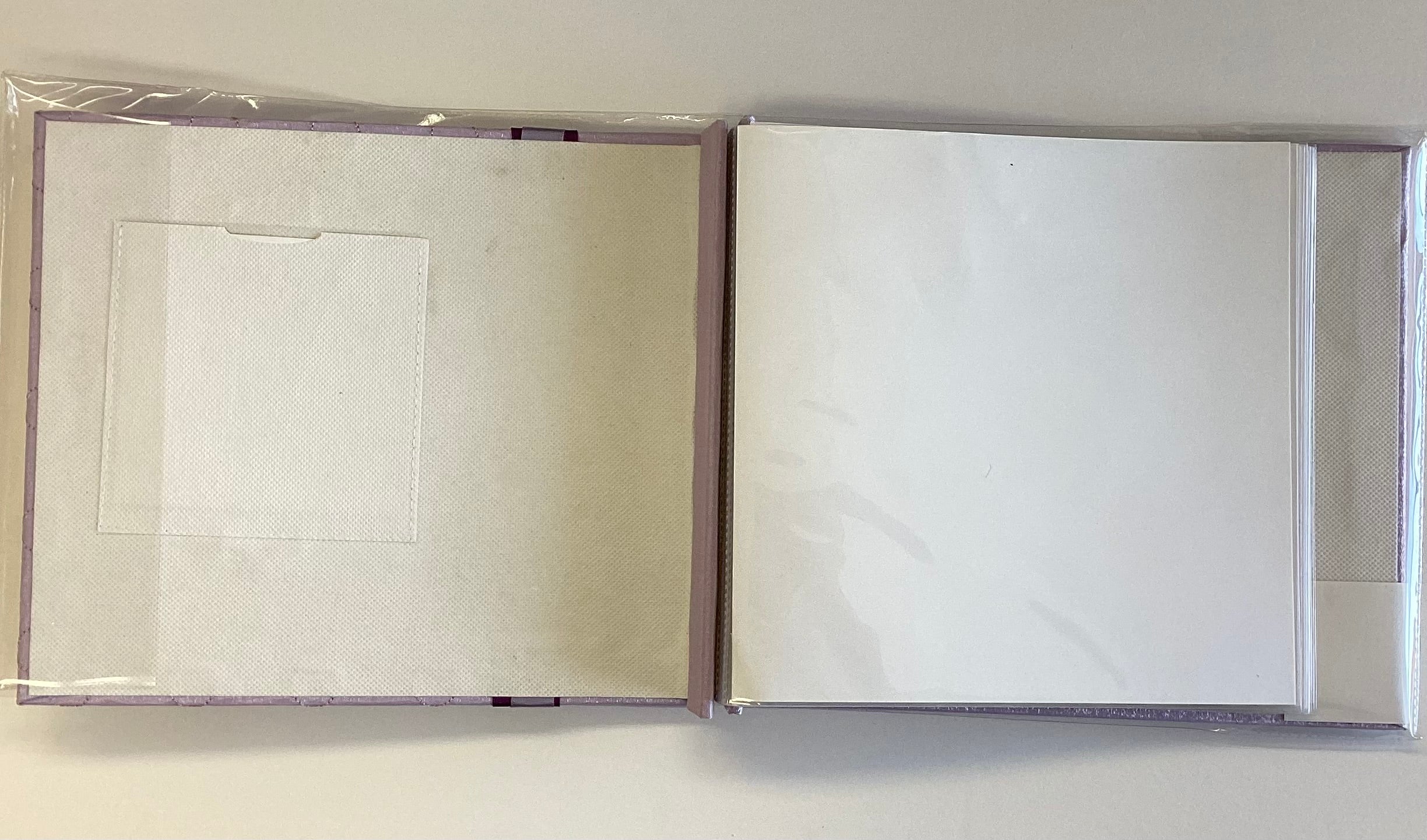 Postbound Album LAVENDER RIBBON FLOWER Frame 8"X8" Scrapbook Memory Book