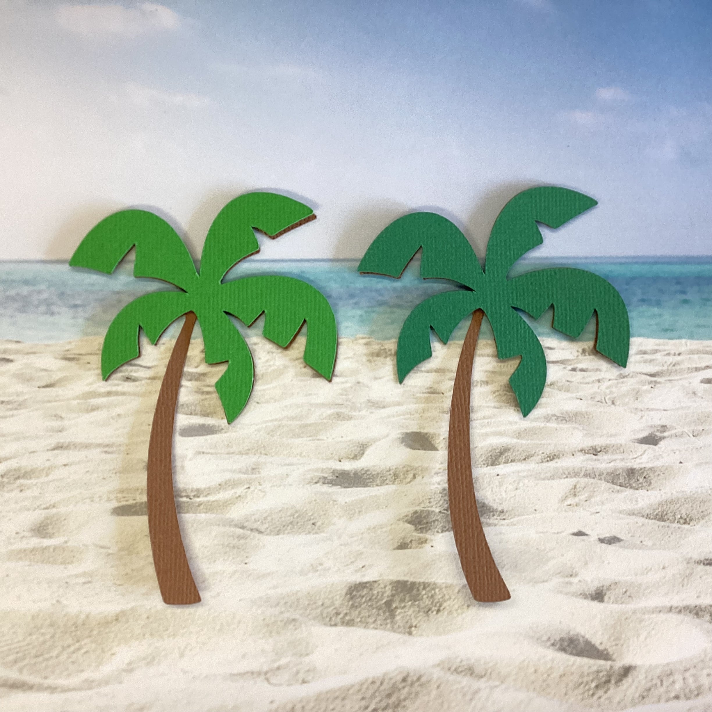 Small PALM TREE 3D Layered Diecut Scrapbook Embellishment