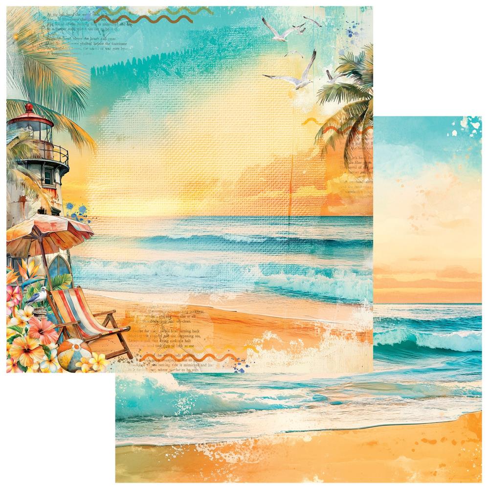 49 and Market BEACH VIBES 12X12 Scrapbook Paper
