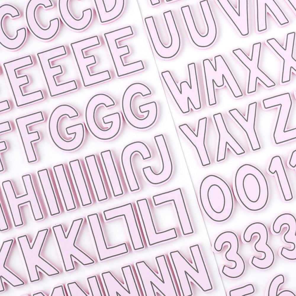 Thickers Pebbles COOL GIRL Alpha Foam Letter Stickers