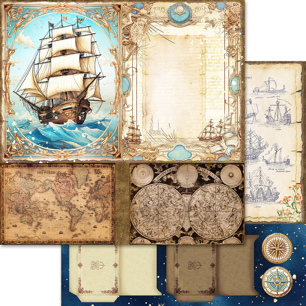 Memory Place SAIL AWAY 12”X12” Collection Paper Pack