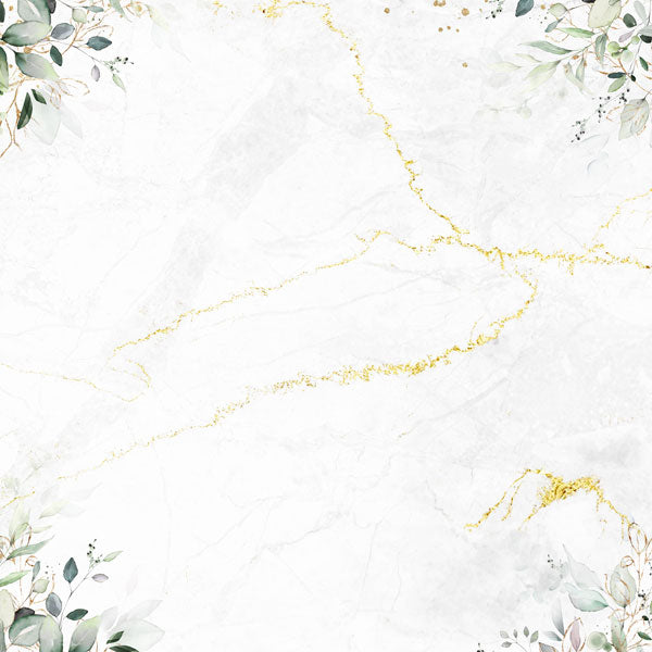 Scrapbooksrus EUCALYPTUS WEDDING KIT 12"x12" Scrapbook Paper Stickers 9pc