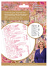 Crafters Companion ENCHANTING FLORAL FEATHER Bohemian Clear Acrylic Stamp Set