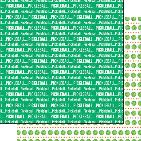 Scrapbook Customs PICKLEBALL 12”X12” Paper Pack 6pc