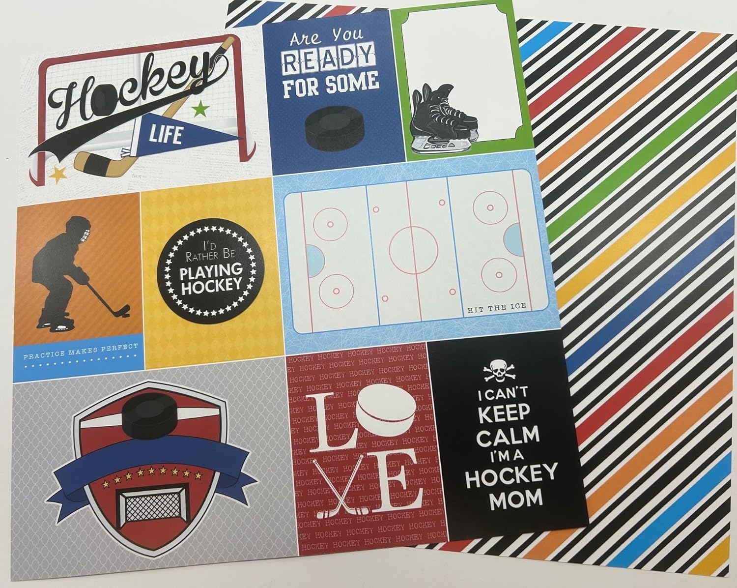 Scrapbook Customs HOCKEY LIFE 12"X12" Paper Kit 12 Sheets