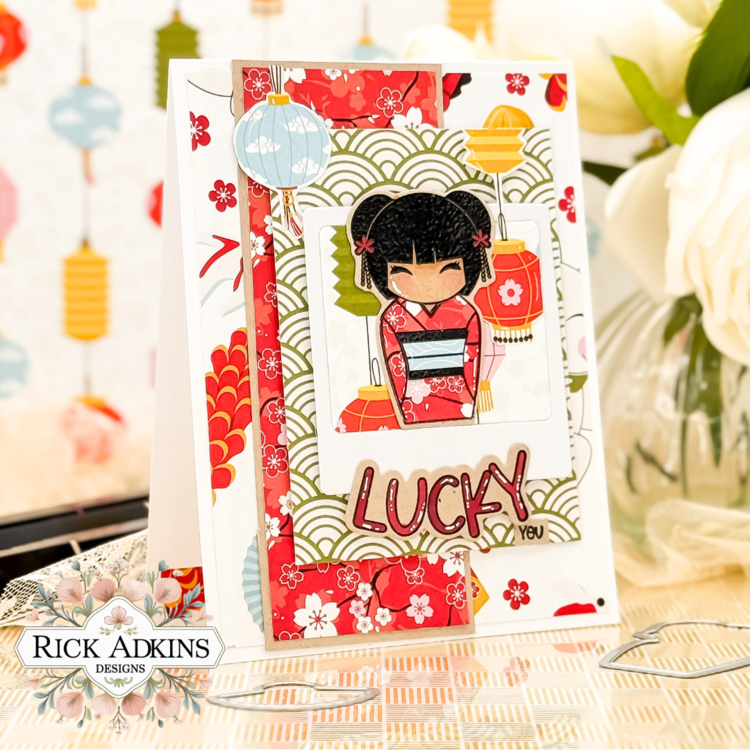 Photoplay LUCKY CAT 12”X12” Oriental Scrapbook Paper