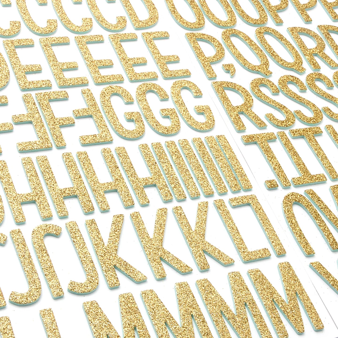 Thickers Amy Tangerine Sunshine & Good Times SHINE ON Gold Glitter Foam Letter Stickers