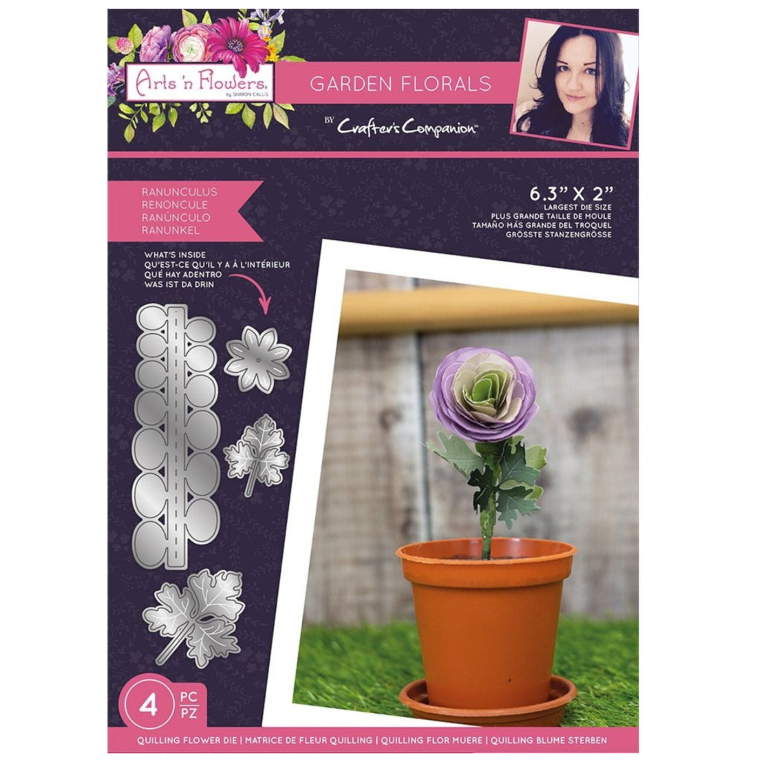 Crafter’s Companion Garden Florals RANDUNCULUS BUNDLE Flower Die
