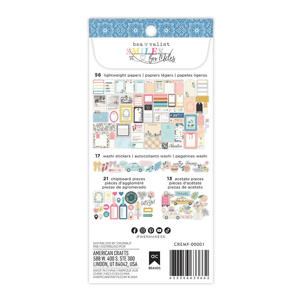 Bea Valint SMILES FOR MILES Paperie Pack 107pc