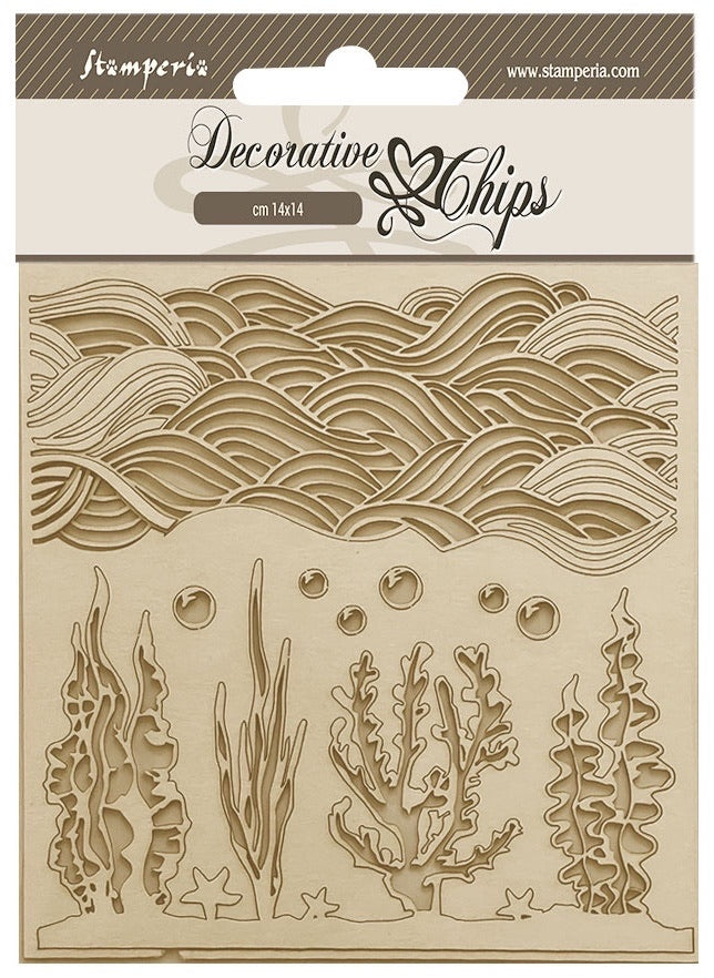 Stamperia Decorative Chips CORALS Underwater Chipboard 8pc