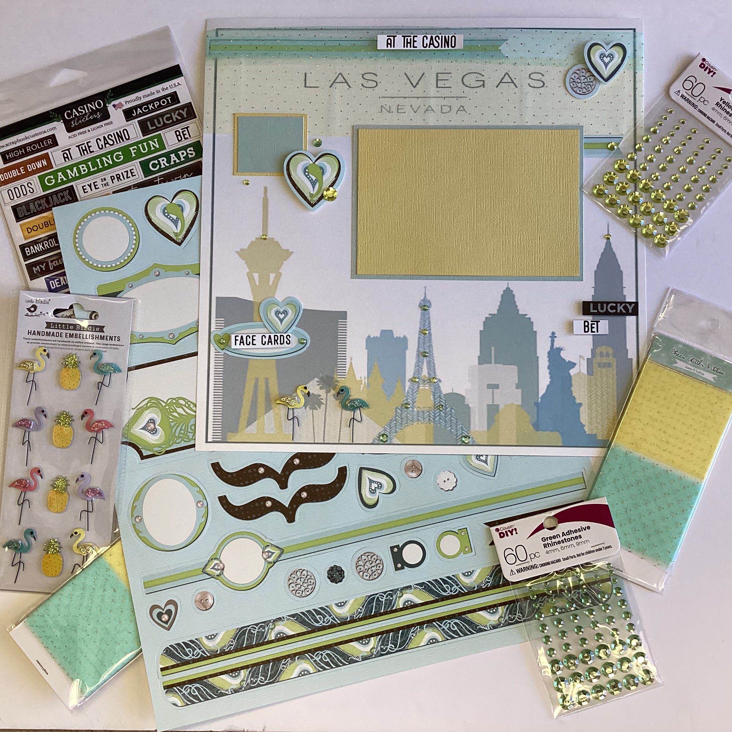 Scrapbooksrus AT THE CASINO LAS VEGAS 12"X12" Scrapbook Page Kit