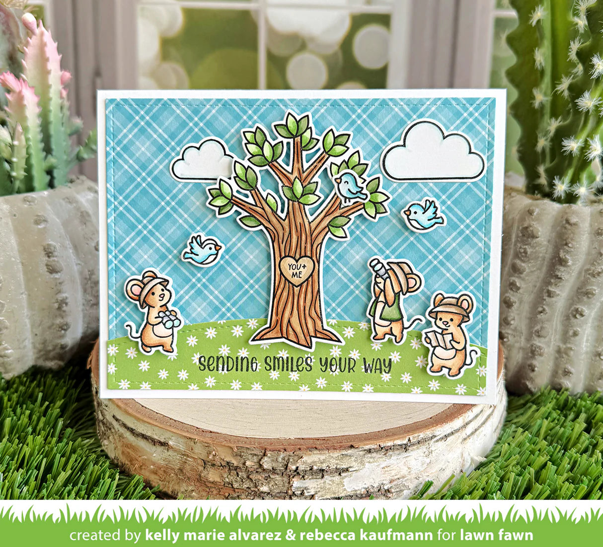 Lawn Fawn HEART TREE Stamp & Die Set