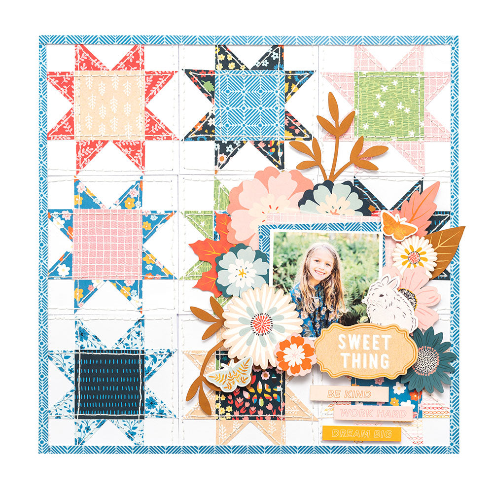 Paige Evans BUNGALOW LANE 12"X12" Copper Foil Chipboard Stickers