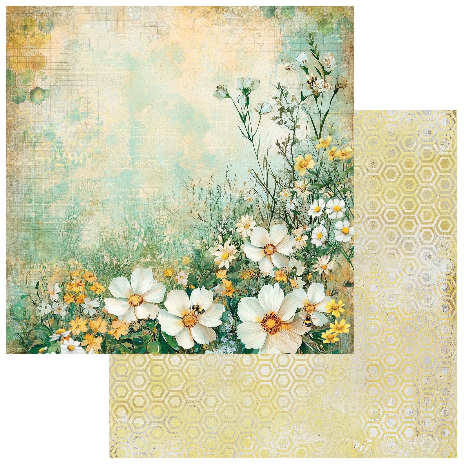 49 and Market BOTANICAL BUZZ 12X12 Scrapbook Paper