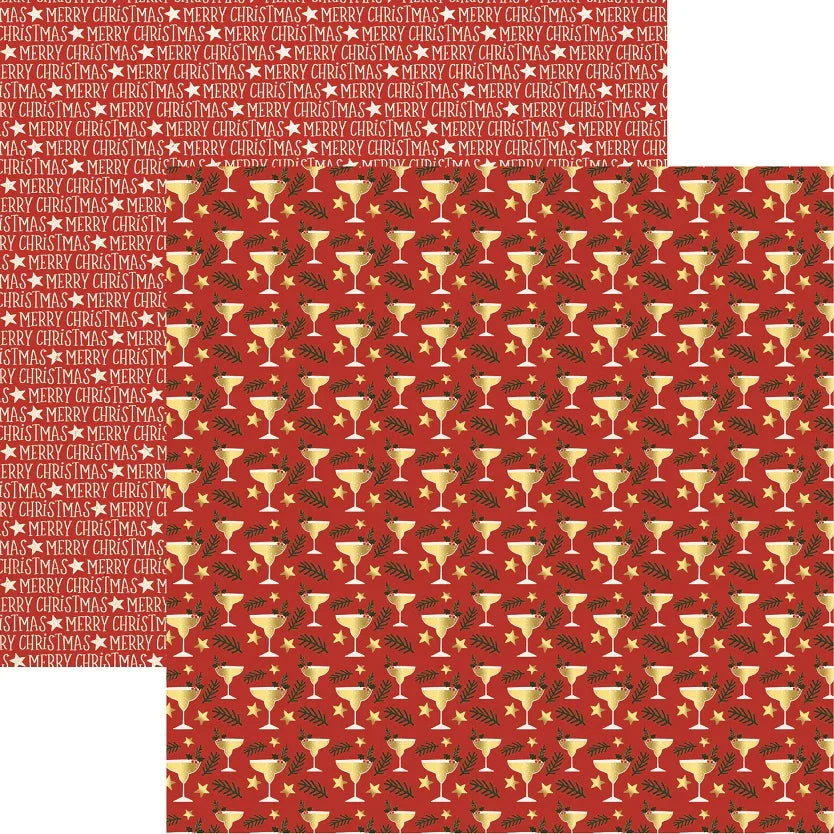 Reminisce Christmas Wishes MAKING SPIRITS 12"X12" Scrapbook Paper