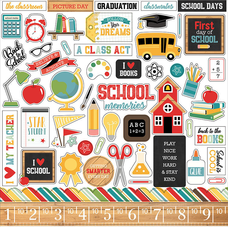 Echo Park BACK TO SCHOOL 12"X12" Scrapbook Collection Kit