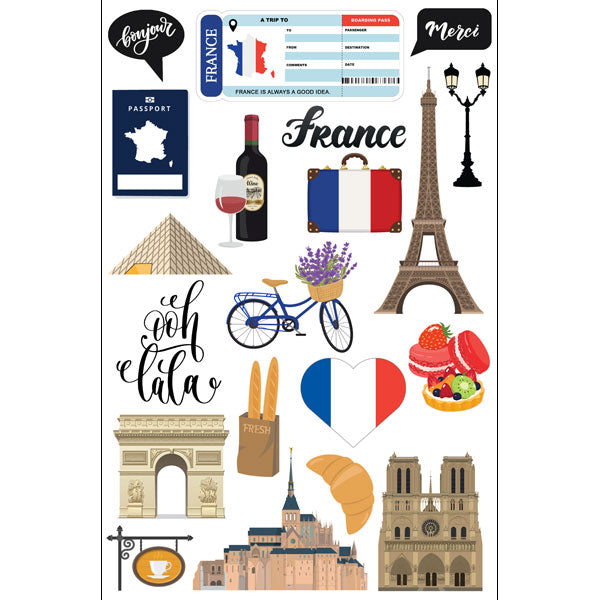 Scrapbooksrus FRANCE MEMORIES 12”X12” Scrapbook Kit