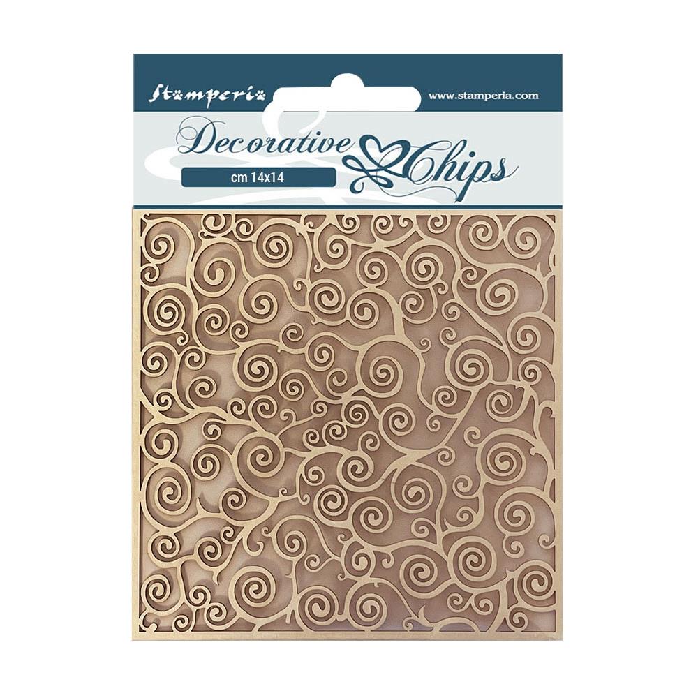 Stamperia Decorative Chips THE TREE OF LIFE Swirl Chipboard 1pc