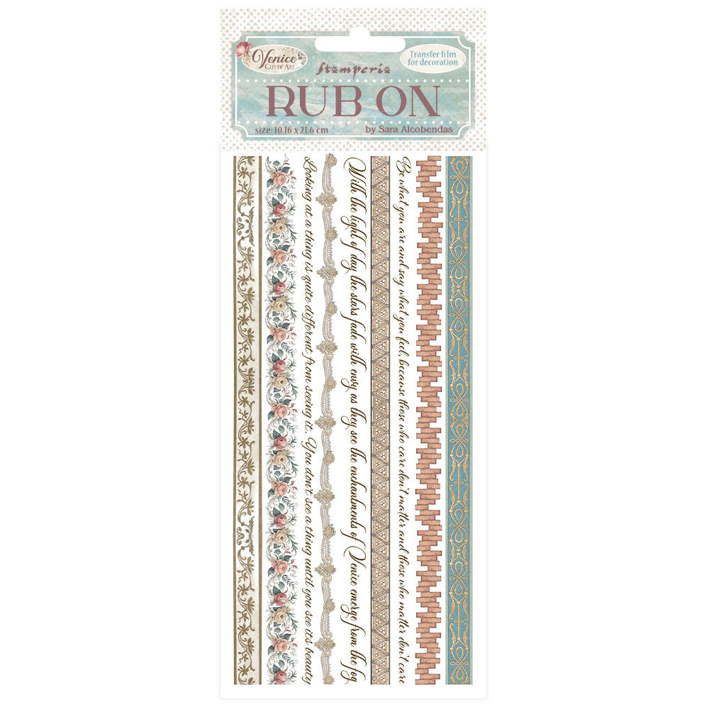 Stamperia VENICE CITY OF ART RUB ON Rubon Sheet