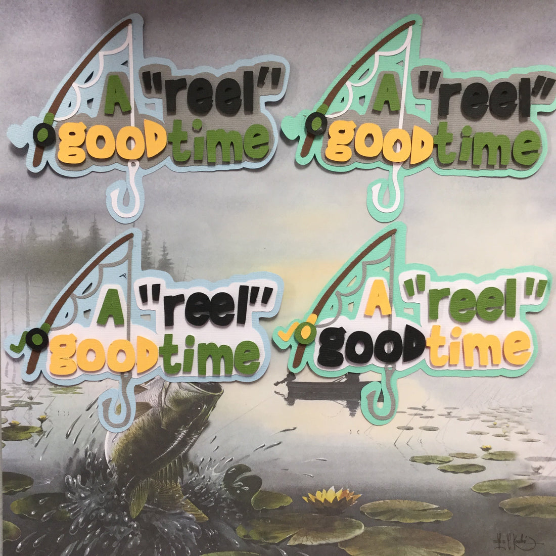 A REEL GOOD TIME Camping Custom Scrapbook Die Cuts Scrapbooksrus