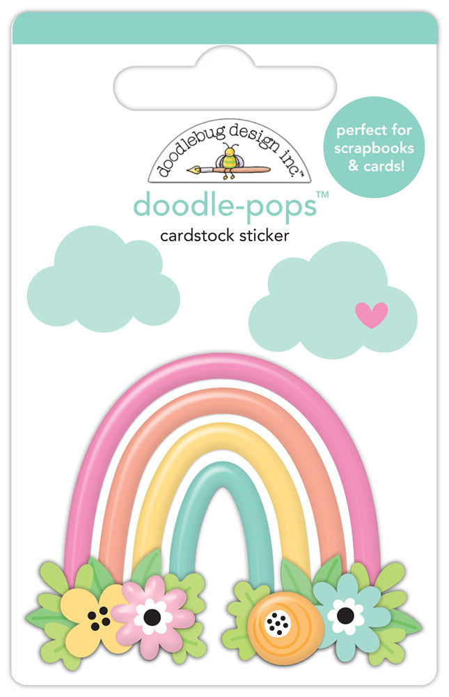 Doodlebug Doodle-Pops RAINBOW GARDEN 3D Stickers
