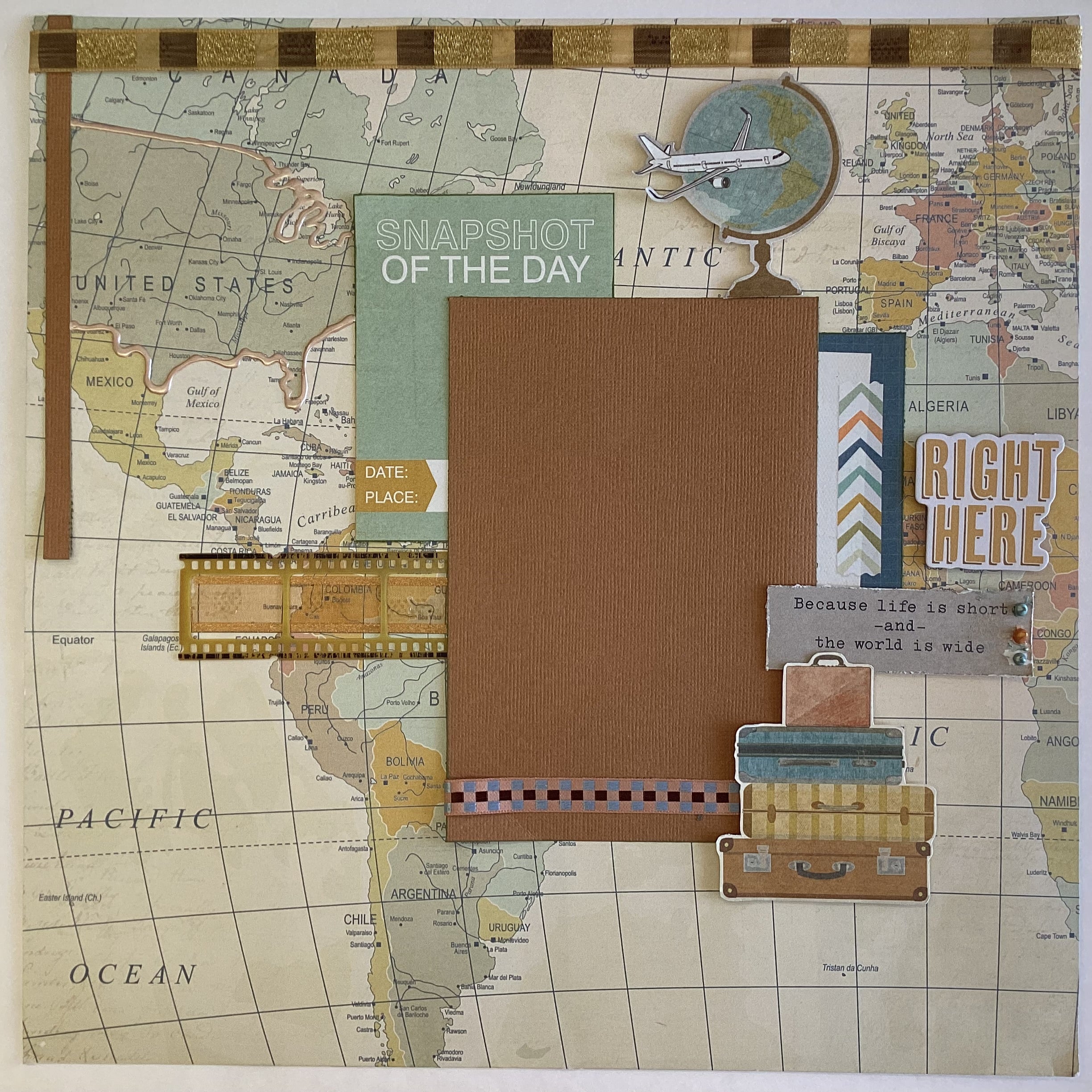 Photoplay Travelogue WANDERLUST 12X12 Scrapbook Paper