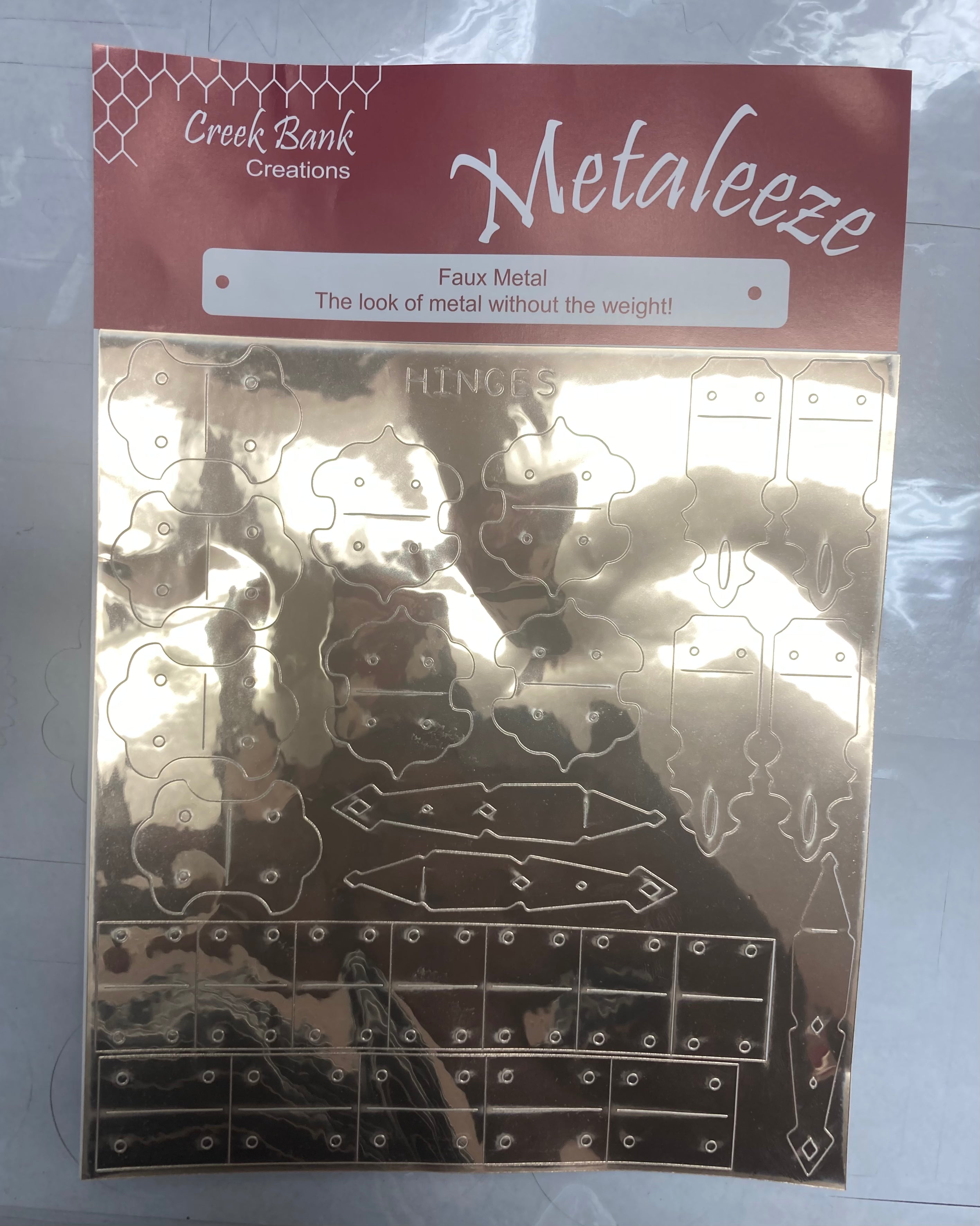 Creek Bank Creations METALEEZE HINGES Faux Metal
